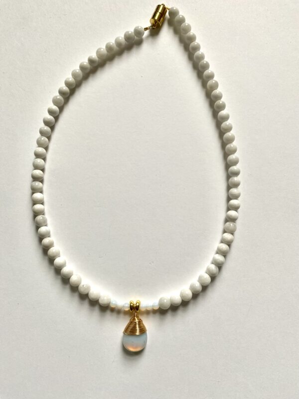 Moonstone gemstone necklace