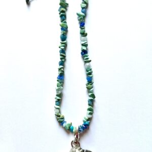 Howlite & Turquoise w/fish pendant
